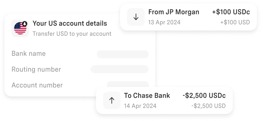 US account details